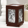 Custom Pet Wood Urn with Name Date and Text,Personalised Wood Pet Urn/Ashes Casket with Photo Slot and Engraving,Custom Pet Urn Souvenir Wood Box for Dog Cat Rabbit and Bird (Engrave)