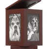 Custom Pet Wood Urn with Name Date and Text,Personalised Wood Pet Urn/Ashes Casket with Photo Slot and Engraving,Custom Pet Urn Souvenir Wood Box for Dog Cat Rabbit and Bird (Engrave)