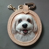 Pet dog tag handmade custom engraving memorial three-dimensional leather carving pendant nameplate ornaments keychain identity tag